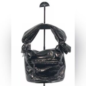 N.WOT. T. RT $108.00 ~ Jessica Simpson Kara Hobo Bow Black Shoulder Bag / Tote